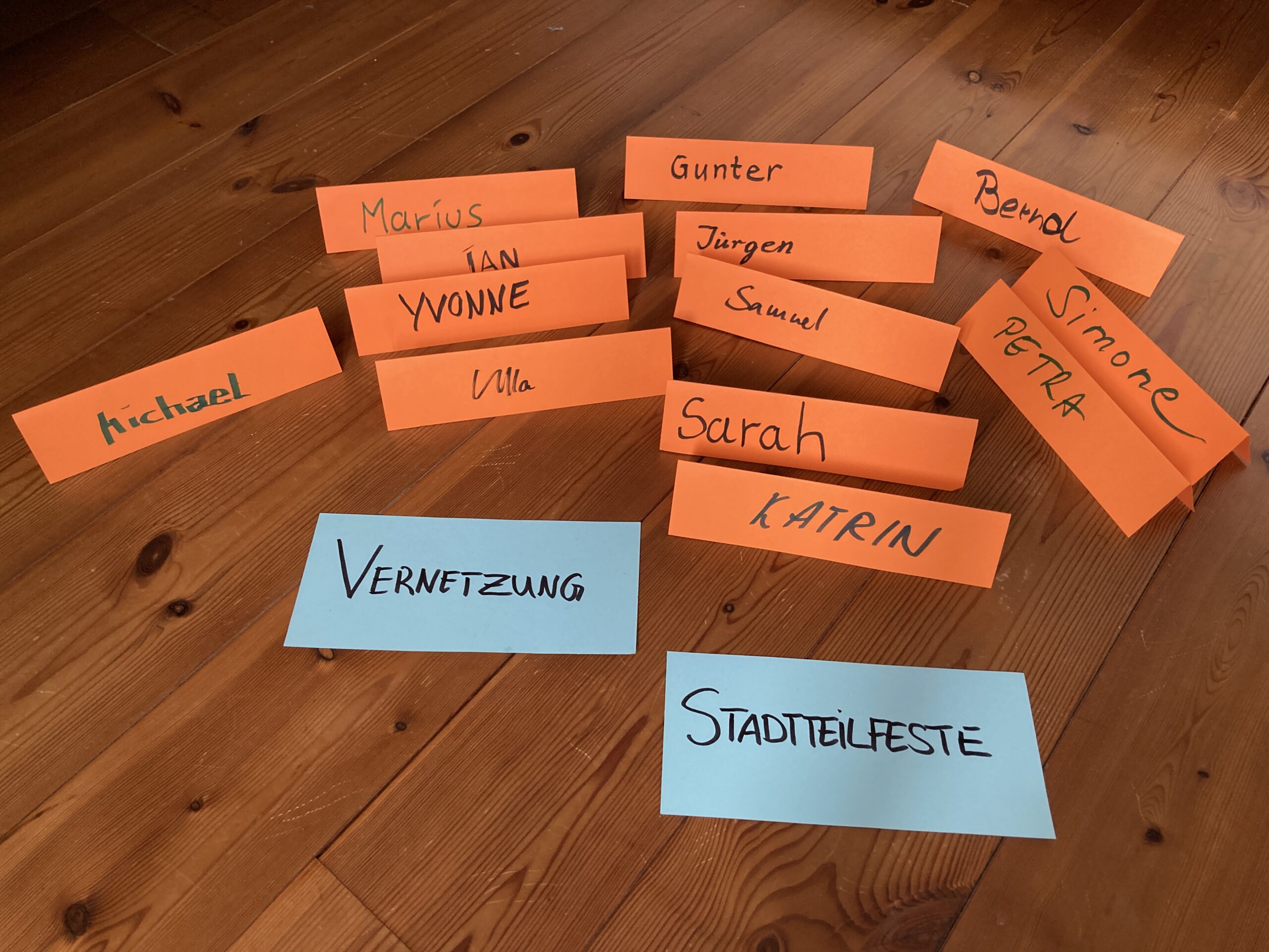 Foto Namenskärtchen Vernetzung - Stadtteilfeste